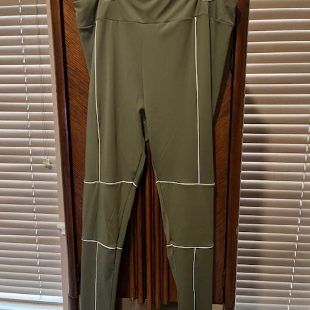 Olive Green and White Athletics wear